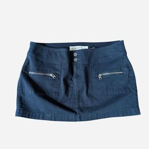 Y2K Abercrombie & Fitch Mini Skirt 10 Academia School Girl Navy